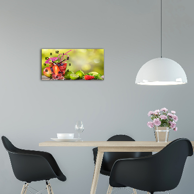 Orologio orizzontale con motivo cocktail di frutta