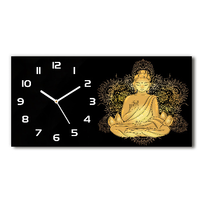 Orologio orizzontale con decorazione raffigurante un Buddha seduto