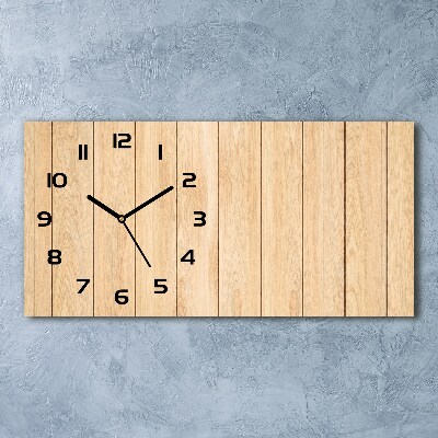 Orologio rettangolare con quadrante con motivo in legno