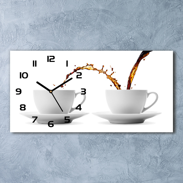 Orologio rettangolare con quadrante color caffè versato