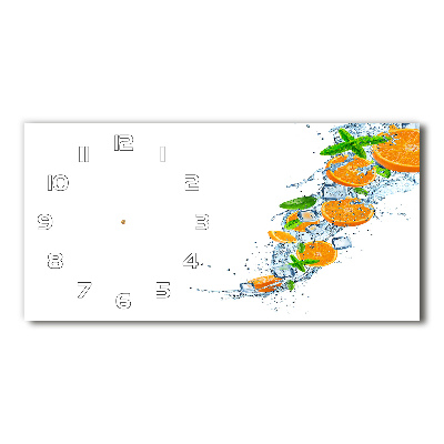 Orologio rettangolare con quadrante decorato con motivo di arance