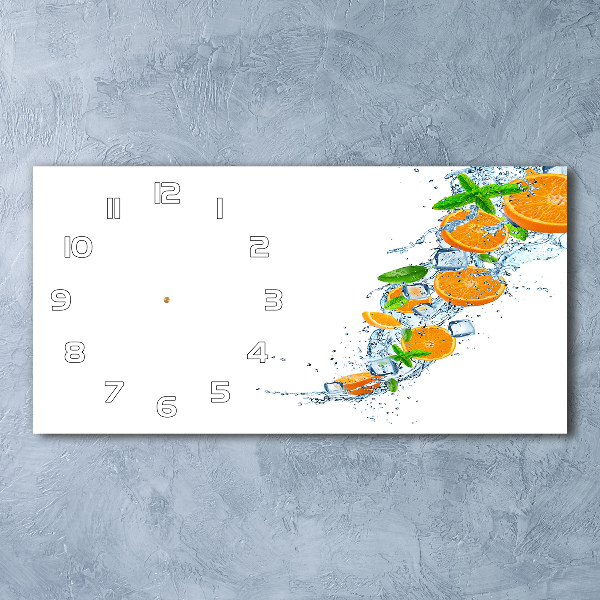 Orologio rettangolare con quadrante decorato con motivo di arance