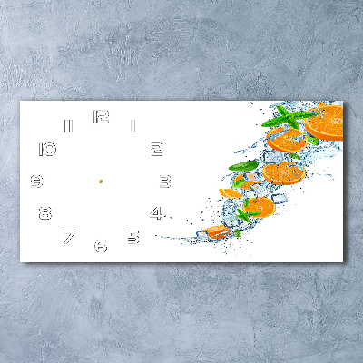 Orologio rettangolare con quadrante decorato con motivo di arance