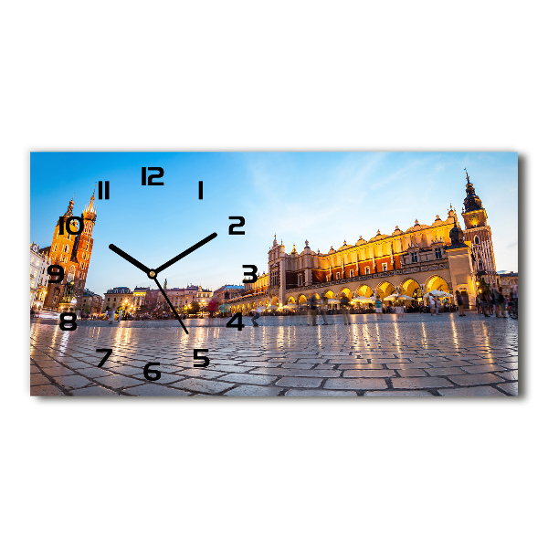 Orologio rettangolare con grafica di Cracovia, Polonia