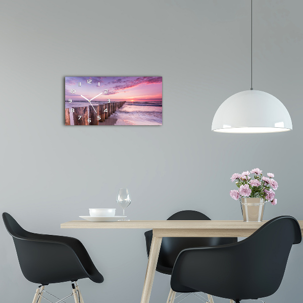 Orologio orizzontale con frangiflutti in legno