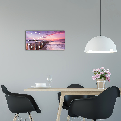 Orologio orizzontale con frangiflutti in legno