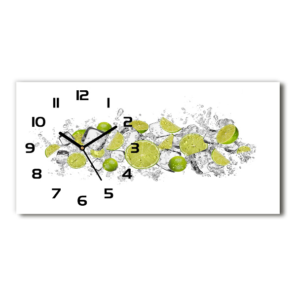 Orologio rettangolare con quadrante decorato con motivo a cubetti di ghiaccio al lime