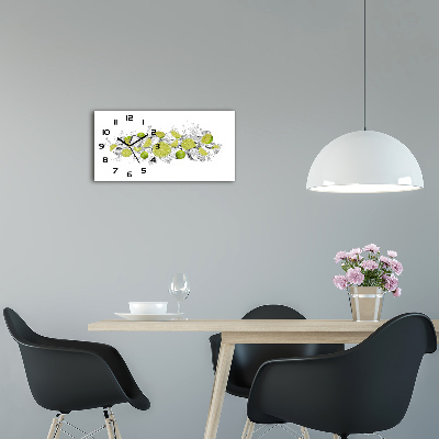 Orologio rettangolare con quadrante decorato con motivo a cubetti di ghiaccio al lime