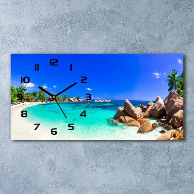 Orologio rettangolare con quadrante ispirato alla spiaggia delle Seychelles