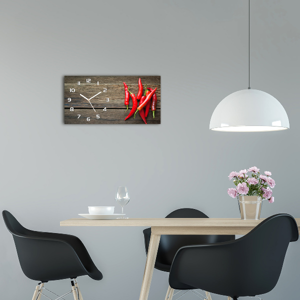 Orologio orizzontale con motivo a peperoncini