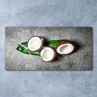 Orologio orizzontale con quadrante in metà di cocco