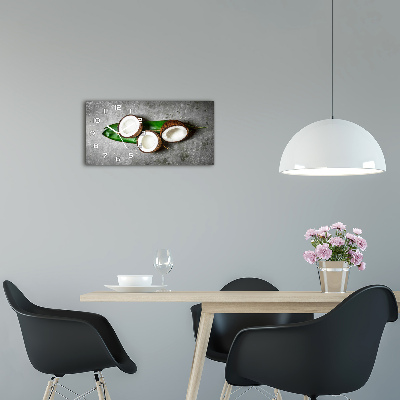 Orologio orizzontale con quadrante in metà di cocco