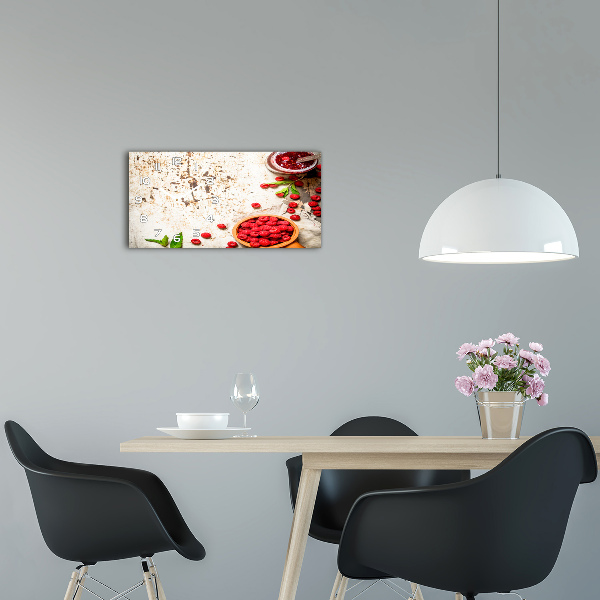 Orologio rettangolare con quadrante ispirato a marmellata di lamponi