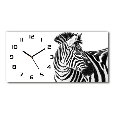 Orologio orizzontale con motivo zebra nella neve