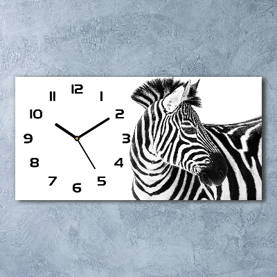 Orologio orizzontale con motivo zebra nella neve