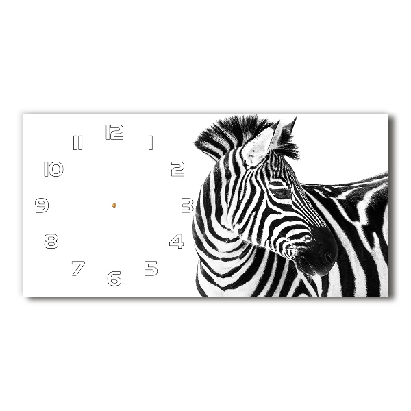 Orologio orizzontale con motivo zebra nella neve