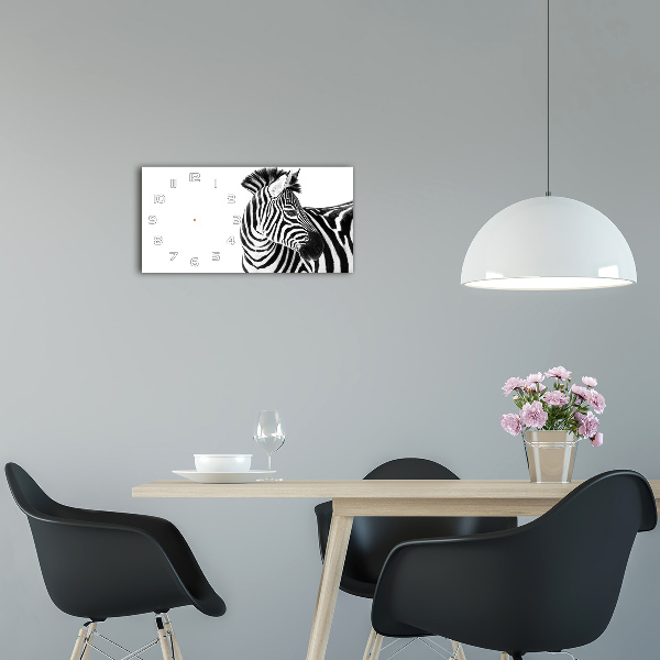 Orologio orizzontale con motivo zebra nella neve