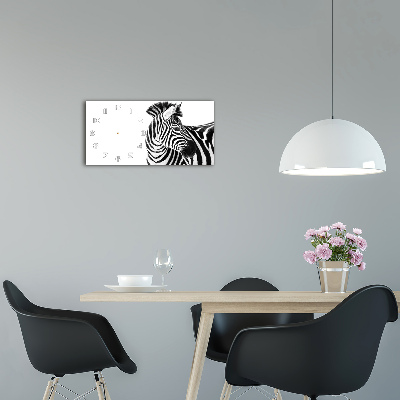 Orologio orizzontale con motivo zebra nella neve