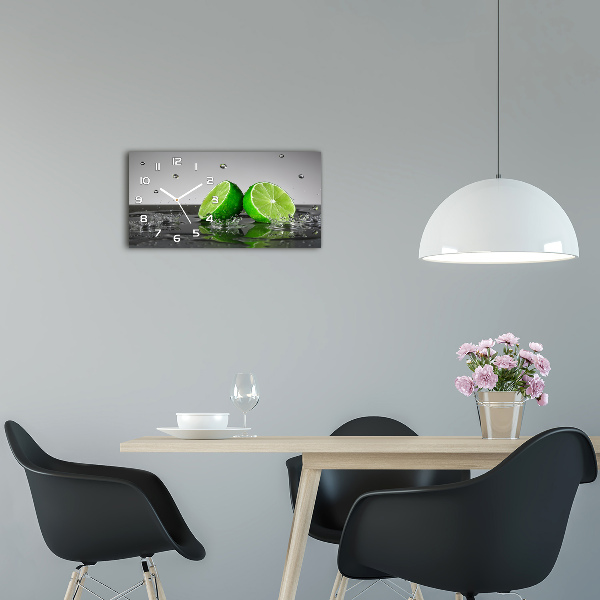 Orologio rettangolare con finitura effetto calce in tonalità acqua