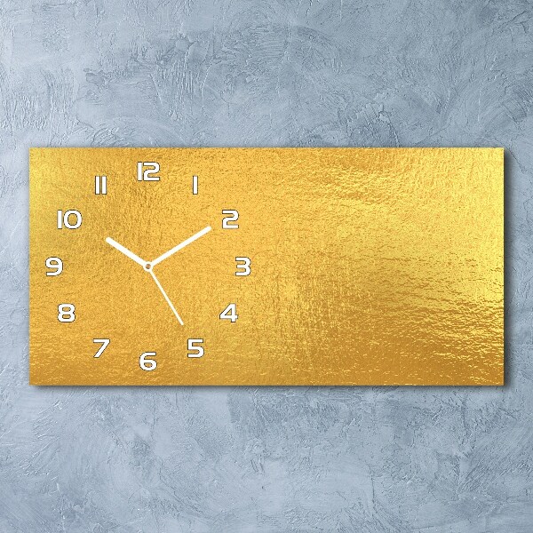 Orologio rettangolare con quadrante decorato da lamina d'oro