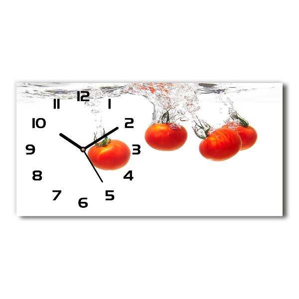 Orologio rettangolare con quadrante decorato con motivo di pomodori sott'acqua