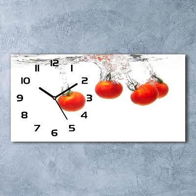 Orologio rettangolare con quadrante decorato con motivo di pomodori sott'acqua