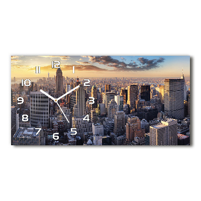 Orologio rettangolare con stampa panoramica di New York vista a volo d'uccello