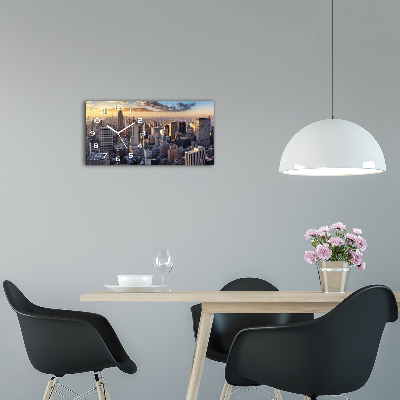 Orologio rettangolare con stampa panoramica di New York vista a volo d'uccello