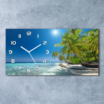 Orologio orizzontale con stampa della Spiaggia delle Maldive