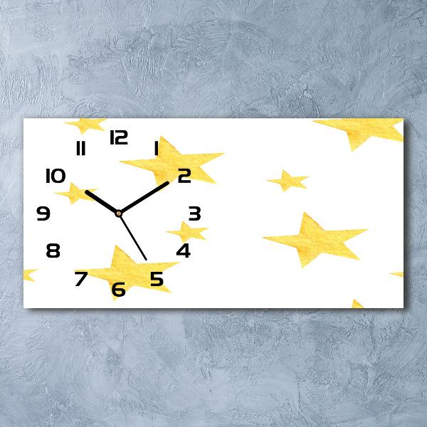 Orologio orizzontale con motivo di stelle gialle