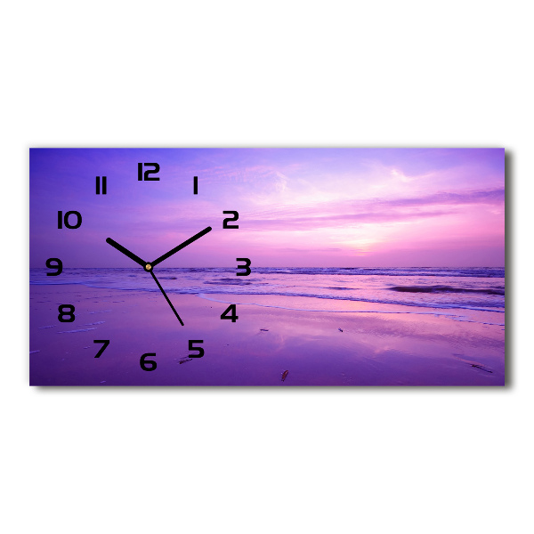 Orologio orizzontale con motivo tramonto sul mare e il sole