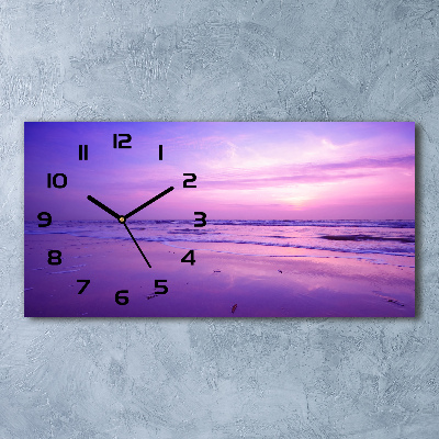 Orologio orizzontale con motivo tramonto sul mare e il sole