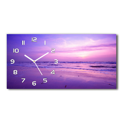 Orologio orizzontale con motivo tramonto sul mare e il sole