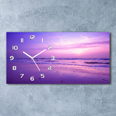 Orologio orizzontale con motivo tramonto sul mare e il sole