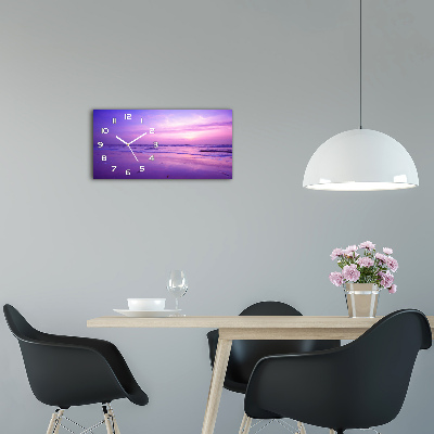 Orologio orizzontale con motivo tramonto sul mare e il sole