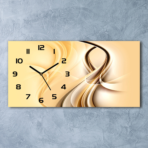 Orologio rettangolare con quadrante decorato con onde astratte