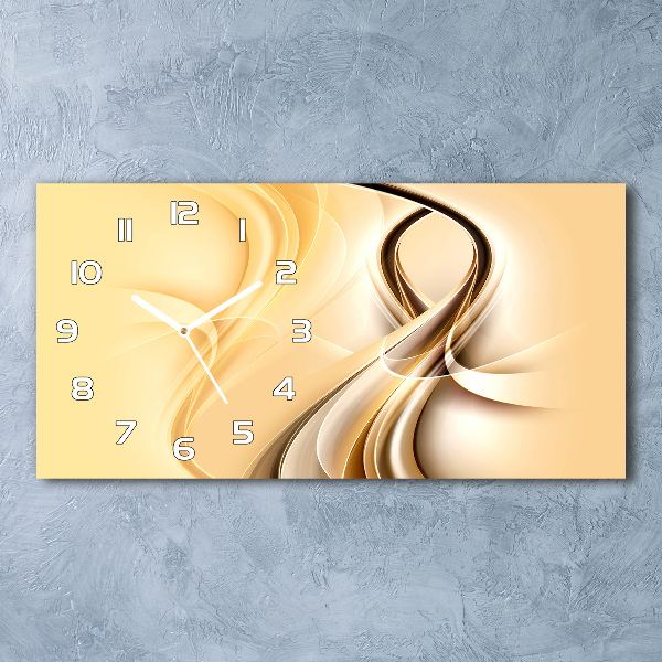 Orologio rettangolare con quadrante decorato con onde astratte