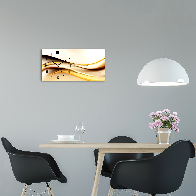 Orologio orizzontale con motivo a onde astratte