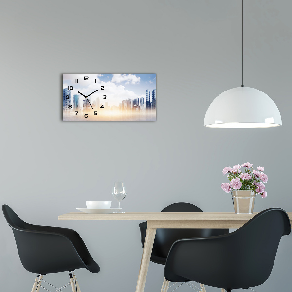 Orologio orizzontale con motivo Grattacieli
