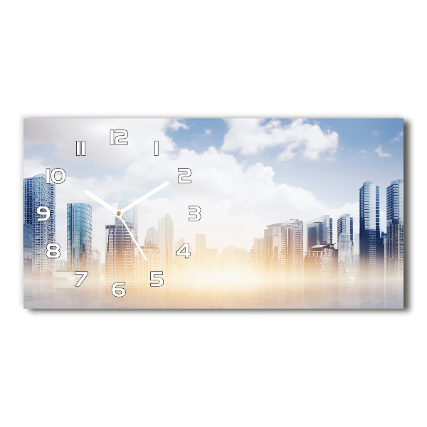 Orologio orizzontale con motivo Grattacieli