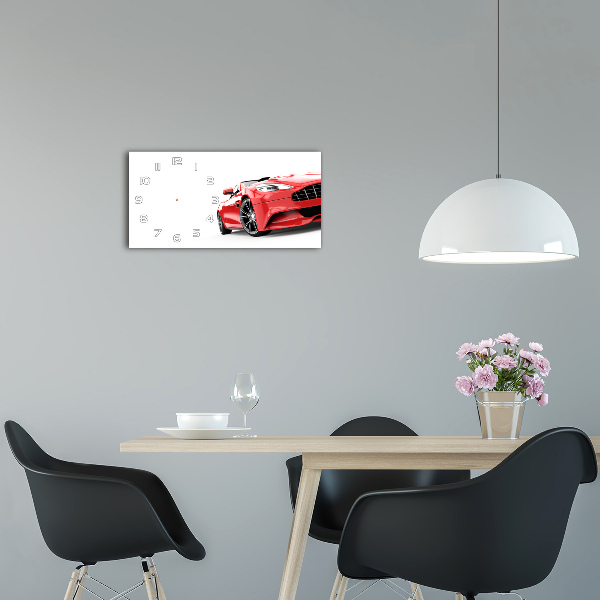Orologio orizzontale con motivo auto sportiva