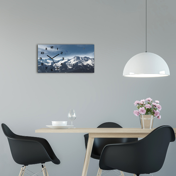 Orologio rettangolare con quadrante ispirato alle Alpi per appassionati di parapendio