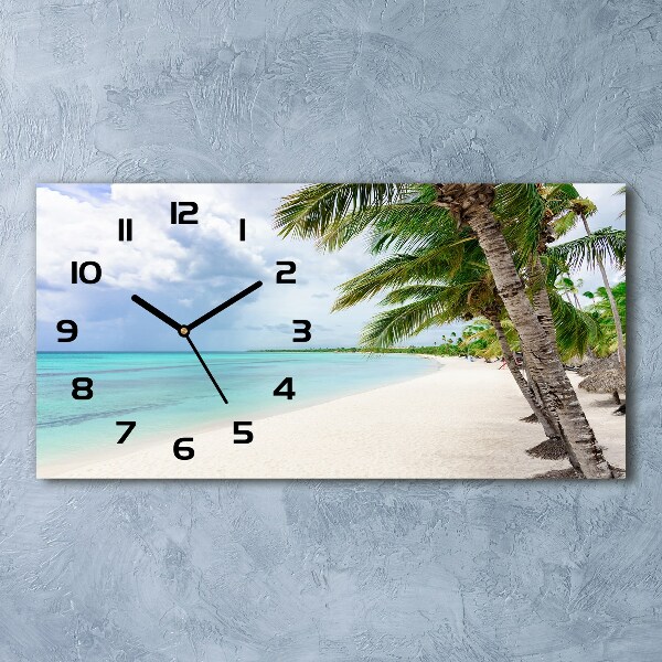 Orologio orizzontale con motivo Spiaggia tropicale