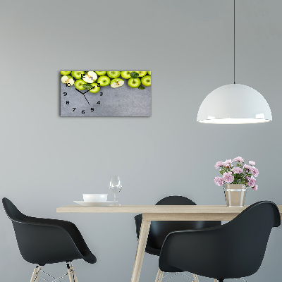 Orologio rettangolare con quadrante decorato con mele verdi