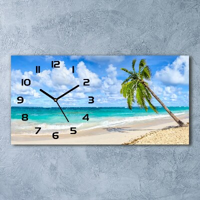 Orologio rettangolare con quadrante dal motivo spiaggia tropicale