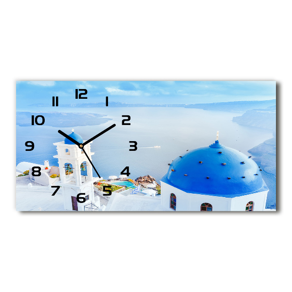 Orologio rettangolare con motivo ispirato a Santorini, Grecia