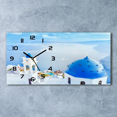 Orologio rettangolare con motivo ispirato a Santorini, Grecia