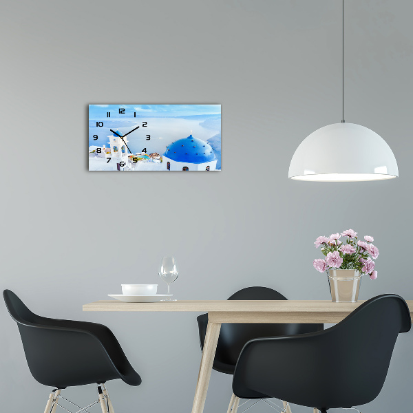 Orologio rettangolare con motivo ispirato a Santorini, Grecia