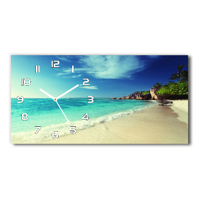 Orologio rettangolare modello con quadrante ispirato alla spiaggia delle Seychelles