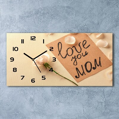 Orologio orizzontale con decorazione per la festa della mamma
